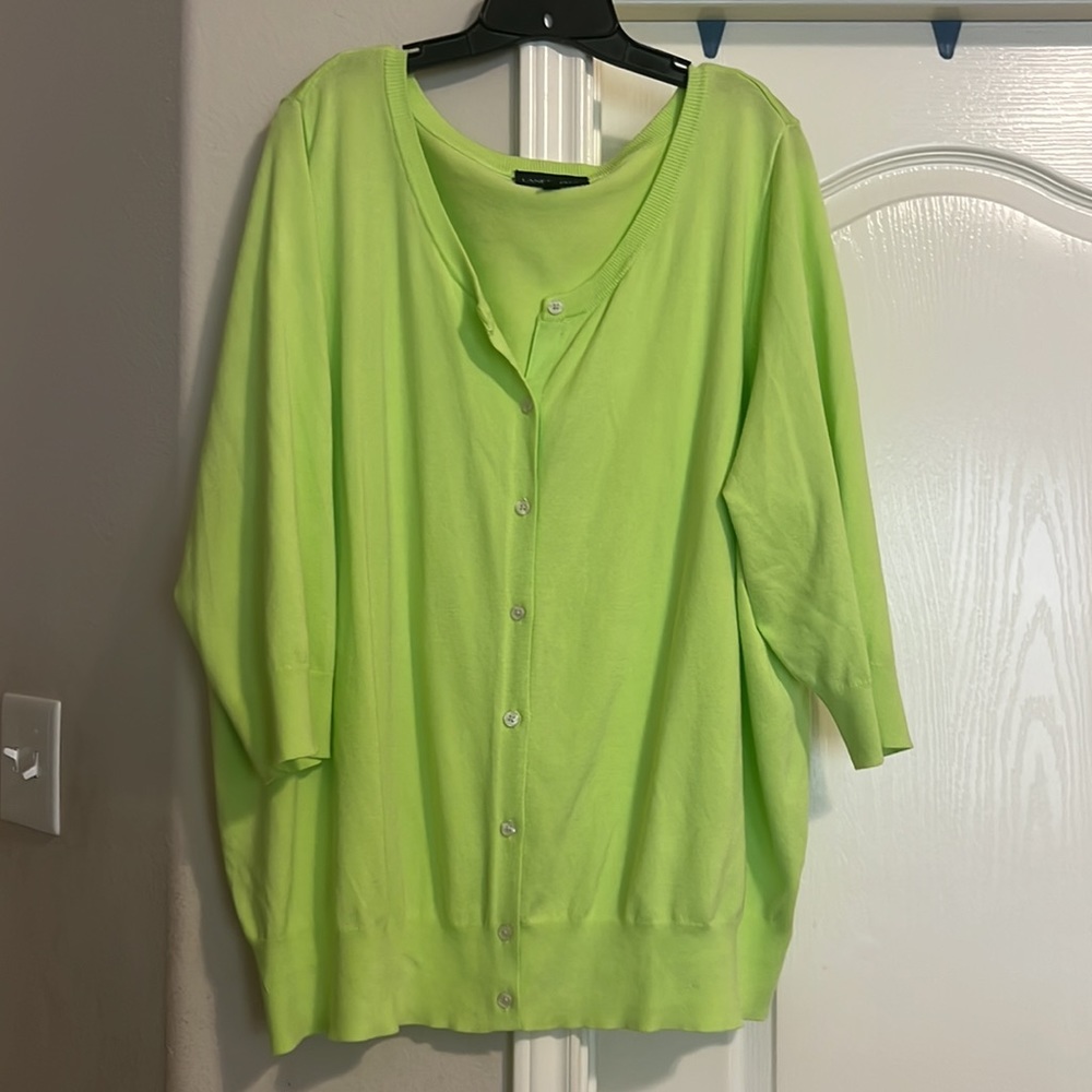 Lane Bryant Button Front 3/4 Sleeve Cardigan Size 26/28